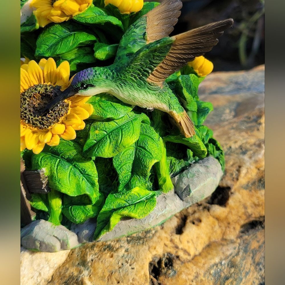 ‎Hummingbird Sunflower Trinket Box - Picture 5 of 15